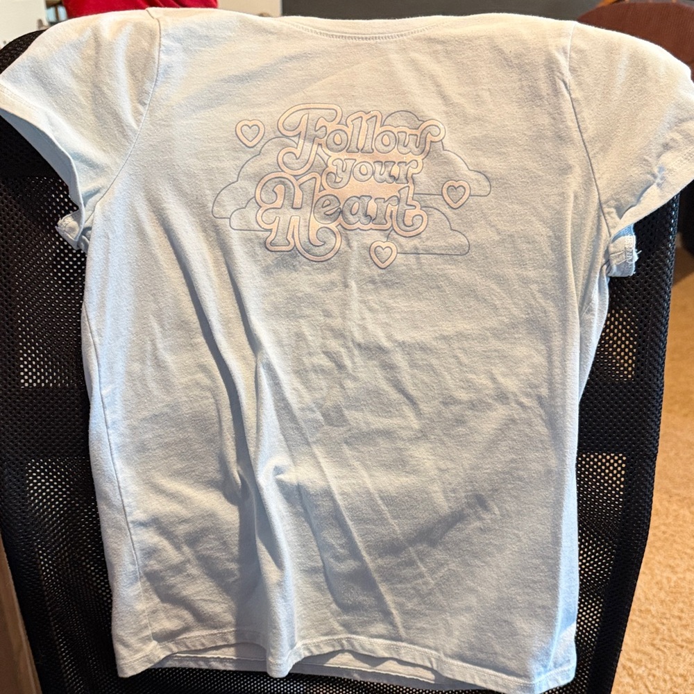 Cat & Jack Light Blue "Follow Your Heart" Graphic Tee